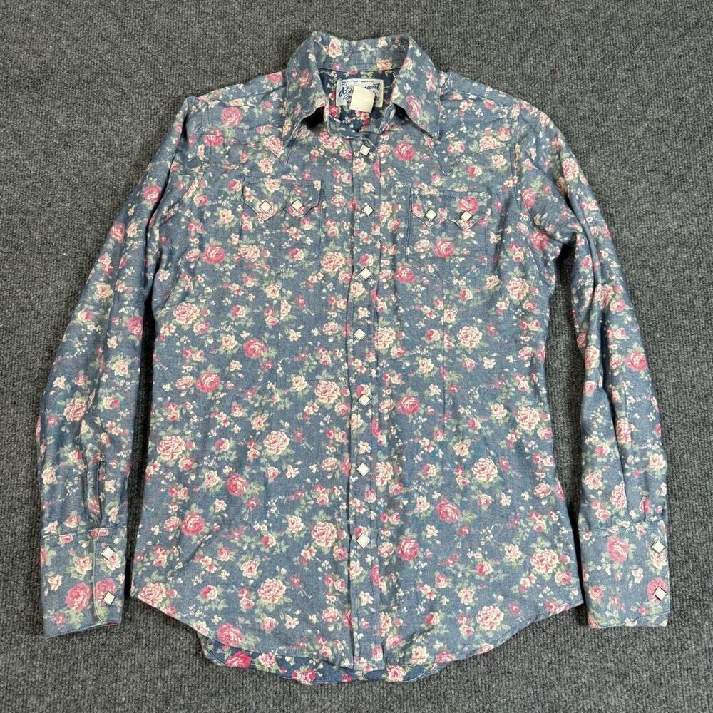 Rockmount Ranch Wear Women’s Western Shirt Diamond Pearl Snap Rodeo Size Small